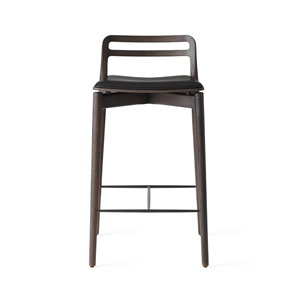 Vipp 484 Cabin Bar Stool Dark Oak/Black Leather