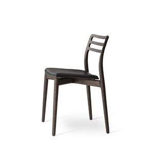 Vipp 481 Cabin Dining Table Chair Dark Oak/Black Leather