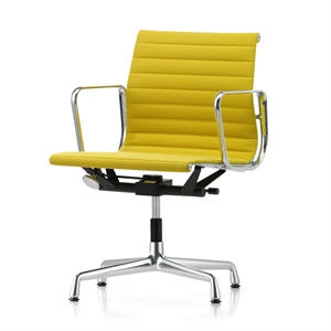 Vitra Aluminum EA 131 Office Chair With Swivel & Armrest Pastel Green/ Canola