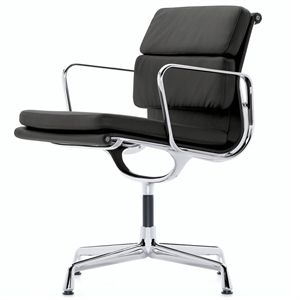 Vitra Soft Pad EA 208 Office Chair M. Swivel Black/ Chrome