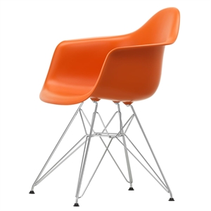 Vitra Eames Plastic DAR Dining Chair RE Rusty Orange/ Chrome