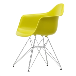 Vitra Eames Plastic DAR Dining Chair RE Mustard/ Chrome