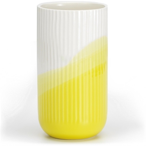Vitra Herringbone Ribbed Vase Yellow