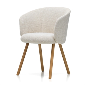 Vitra Mikado Dining Chair With Armrests Ivory/Pearl