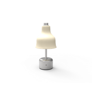 NUAD Avra ​​Portable Table Lamp Brushed Steel/Crème