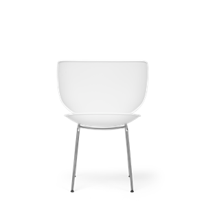 Moooi Hana Dining Chair Unupholstered Set of 2 White/ Chrome