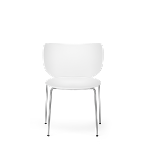 Moooi Hana Dining Chair Unpadded Set of 2 White/ Chrome Stackable