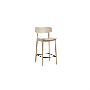 Woud Soma Counter Bar Stool White Pigmented Lacquered Oak