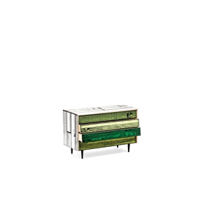 Established & Sons Wrongwoods Chest of Drawers L10.9 White/ Green