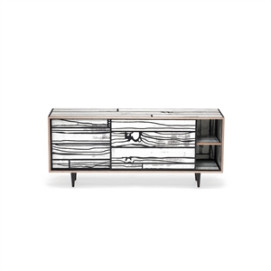 Established & Sons Wrongwoods Cabinet L150 White/ Black