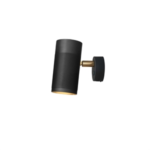 Thorup Copenhagen Cartridge Wall Lamp Small Black Brunette Brass