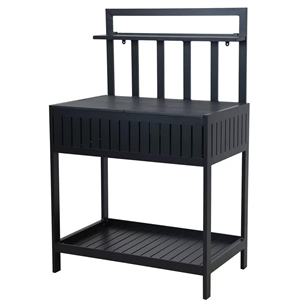 Mareld Outdoor Kitchen With Storage 90x56 cm Black